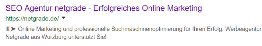 SERP-Optimieren-Sonderzeichen-1 Sonderzeichen am Anfang der Meta-Description