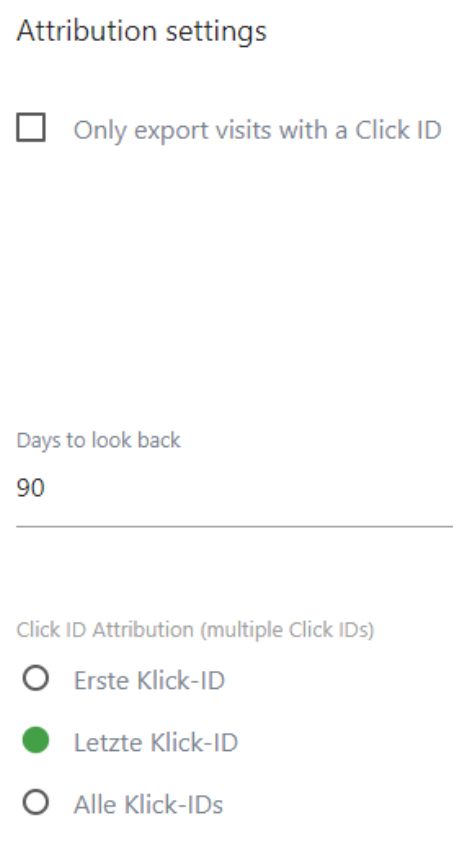 Attributions Setting Google Ads