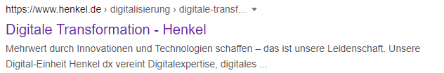 Snippet henkel