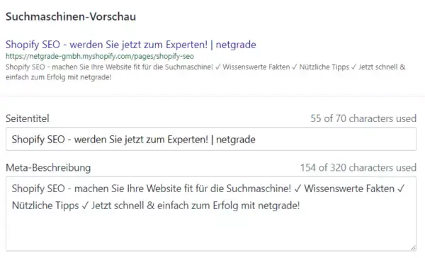 Suchmaschinen Vorschau
